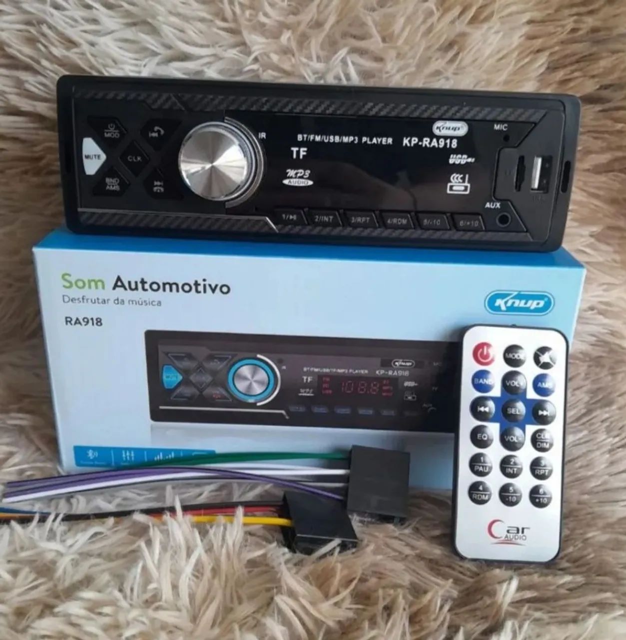 Som Automotivo Bluetooth, USB E Leitor Knup RA913<br> - Foto 2