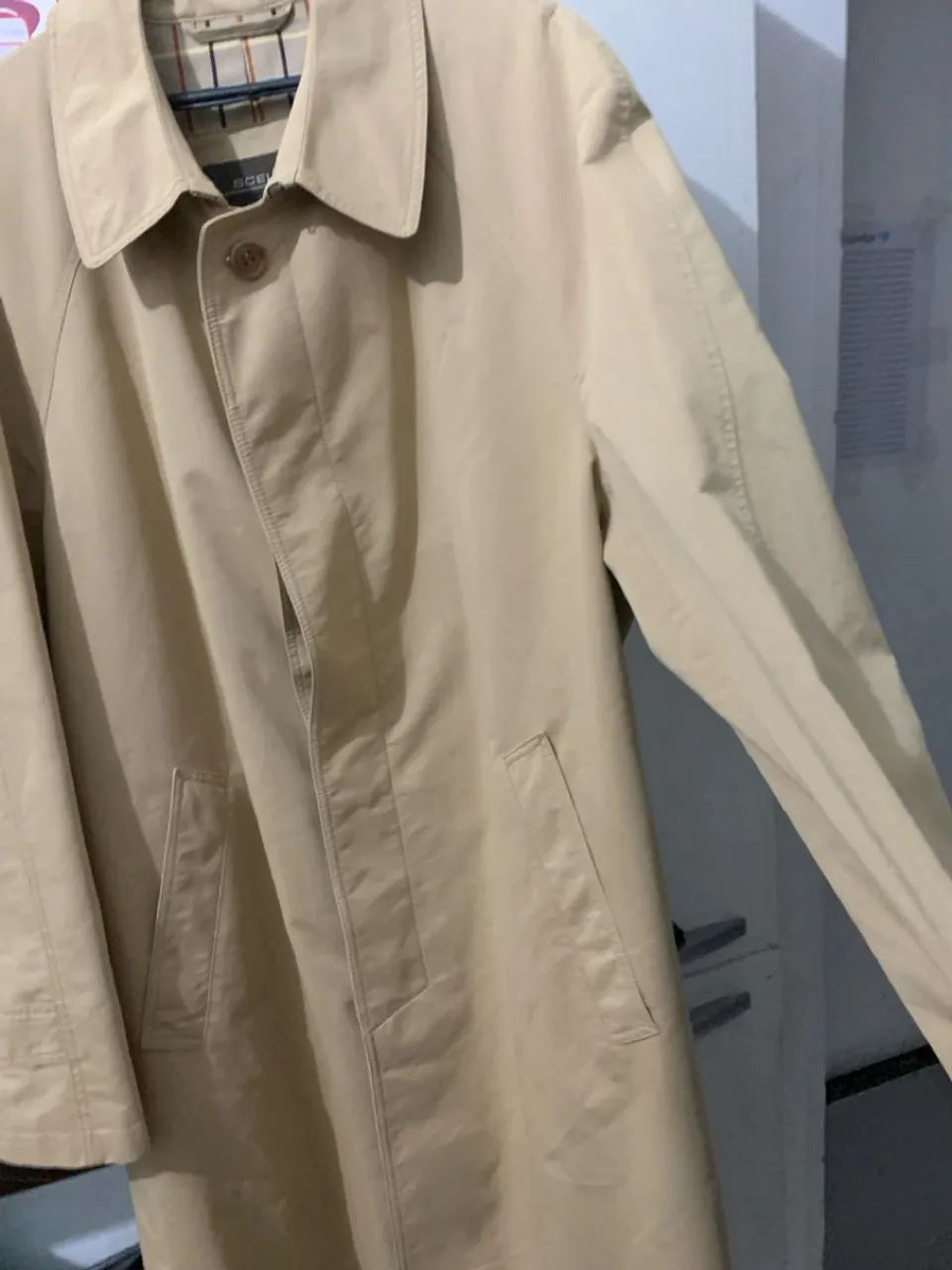 Casaco Trench Coat Masculino Bege - Foto 5