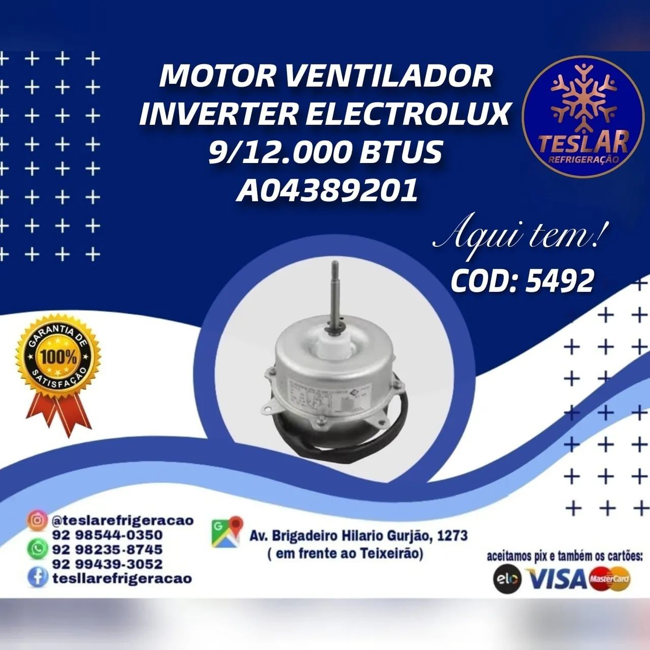 Motor ventilador Inverter Eletrolux 