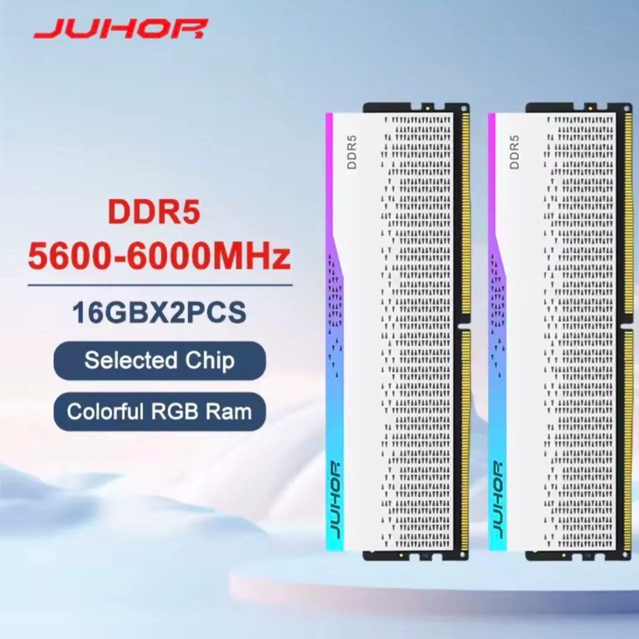 Memória RAM DDR5 JUHOR 16GB (1x16gb) 6000MHz RGB ( leia a descrição ).