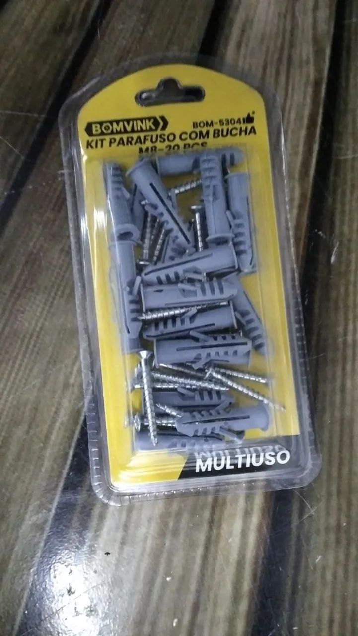 Kit Parafuso com Bucha M8 - 20 Peças - Foto 2