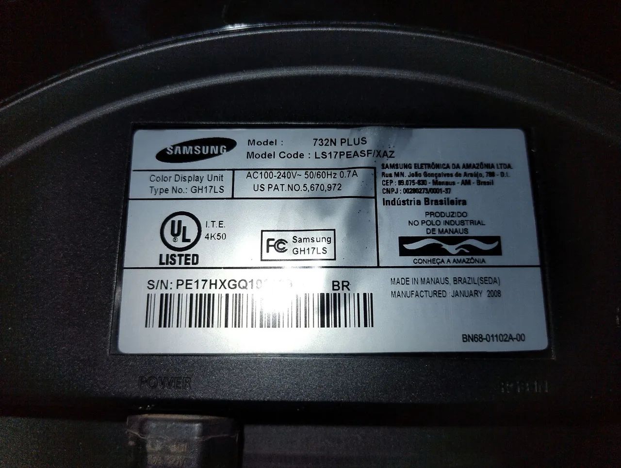 Monitor Samsung 17 defeito  - Foto 3