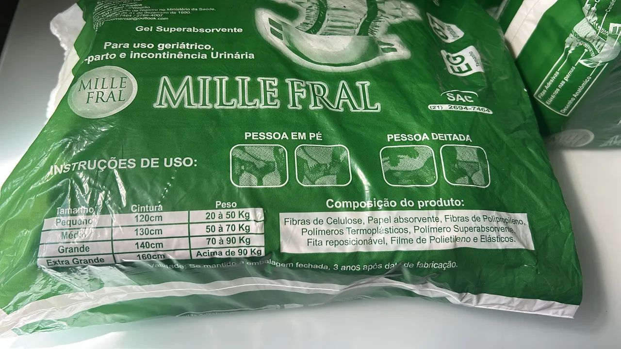 Fraldas Geriátricas Mille Fral - Superabsorventes