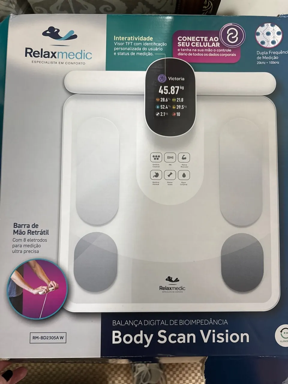 Balança Digital de Bioimpedância Body Scan Vision Relaxmedic