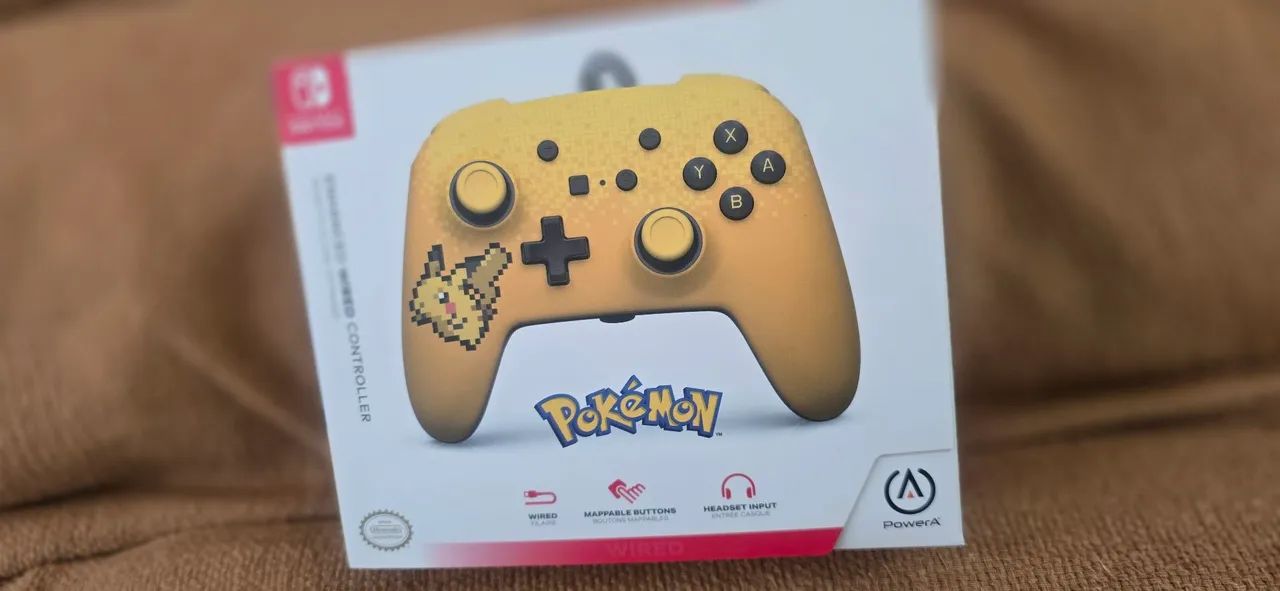 Controle Pokemon Pikachu 8bits lacrado Nintendo Switch