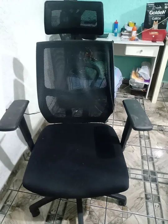 Cadeira de Escritório Giratória com Encosto de Malha - Foto 2