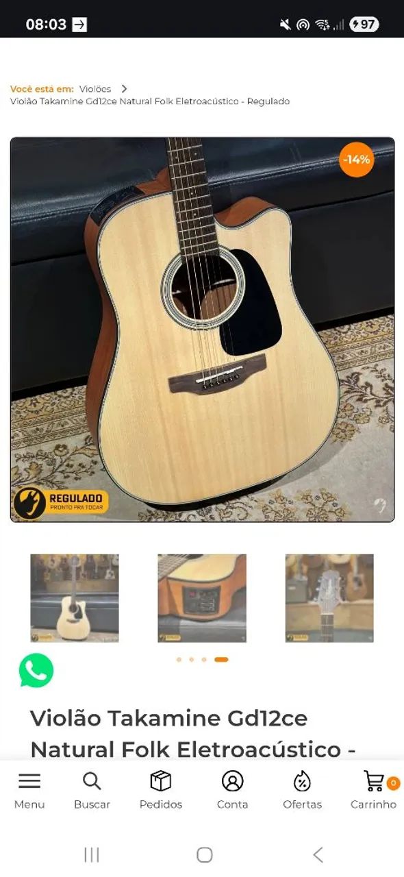 BLACK FRIDAY BOUTIQUE DAS CORDAS! ?<br>Takamine GD12 - Oportunidade ÚNICA! - Foto 4