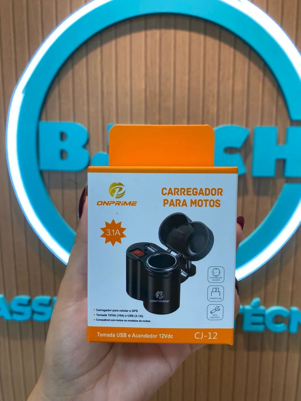 Carregador Para Motos + Acendedor 