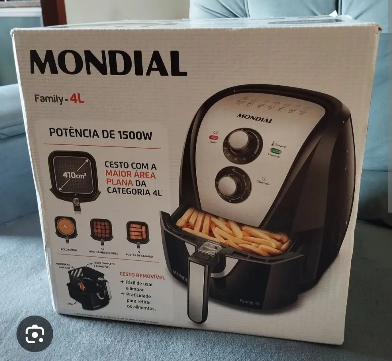 Fritadeira Elétrica Mondial Family 4L 1500W