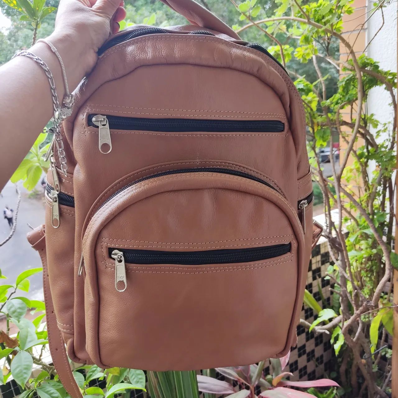 Mochila COURO Legítimo NOVA 