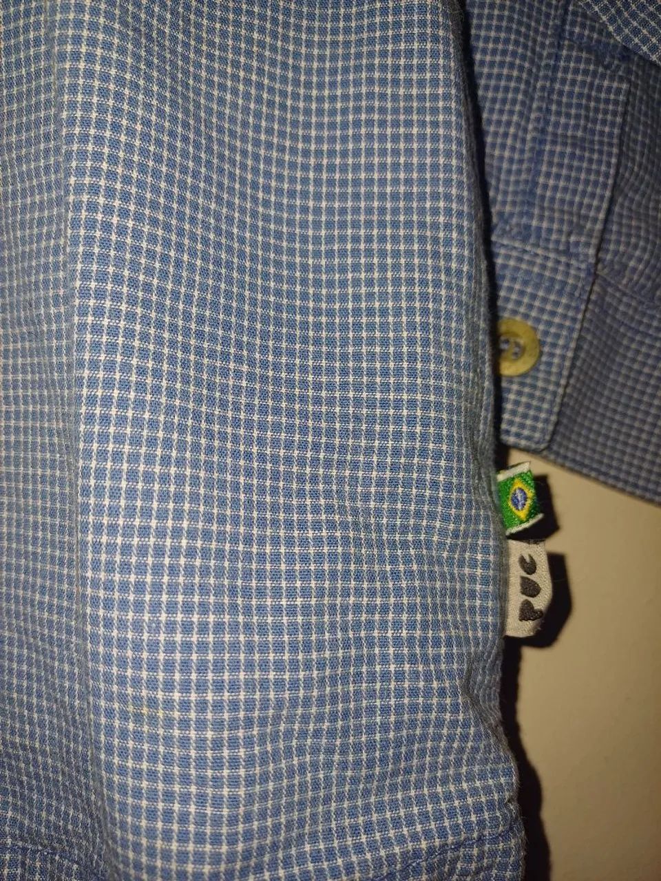 Camisa Puc xadrez infantil semi-nova  - Foto 3