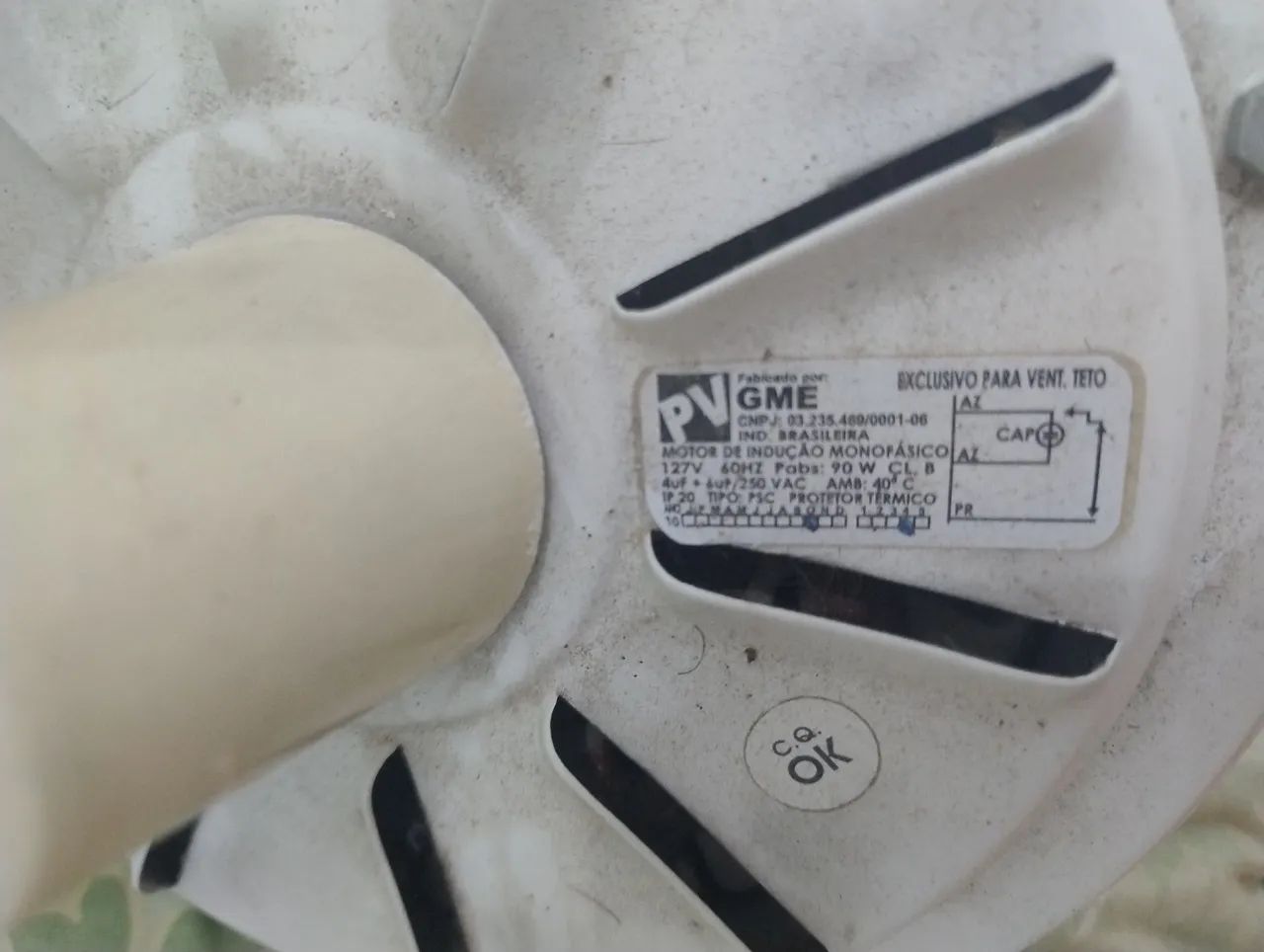 Ventilador de Teto Branco - Ótimo Estado! - Foto 4