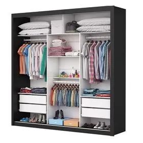 GUARDA ROUPAS 3 PORTAS DE CORRER COM ESPELHO DIVIDIMOS EM ATÉ 10X SEM JUROS - Foto 4