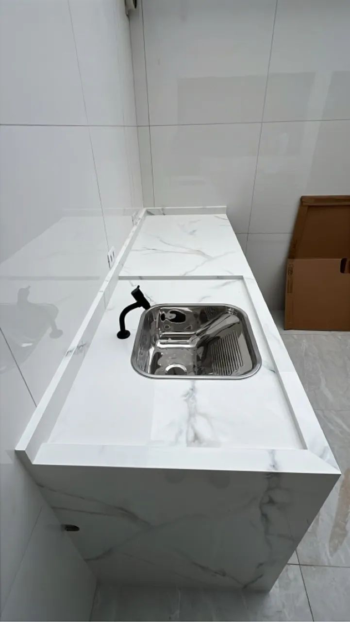 Pia de cozinha em porcelanato  - Foto 3