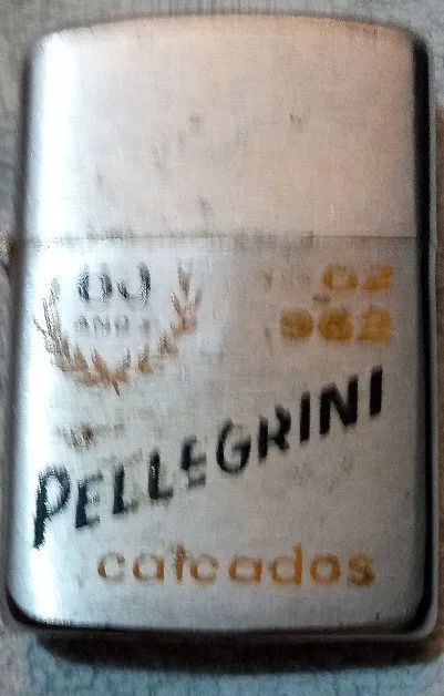 Antigo e raro isqueiro comemorativo do 60º aniversário da Pellegrini calçados (1902-1962)