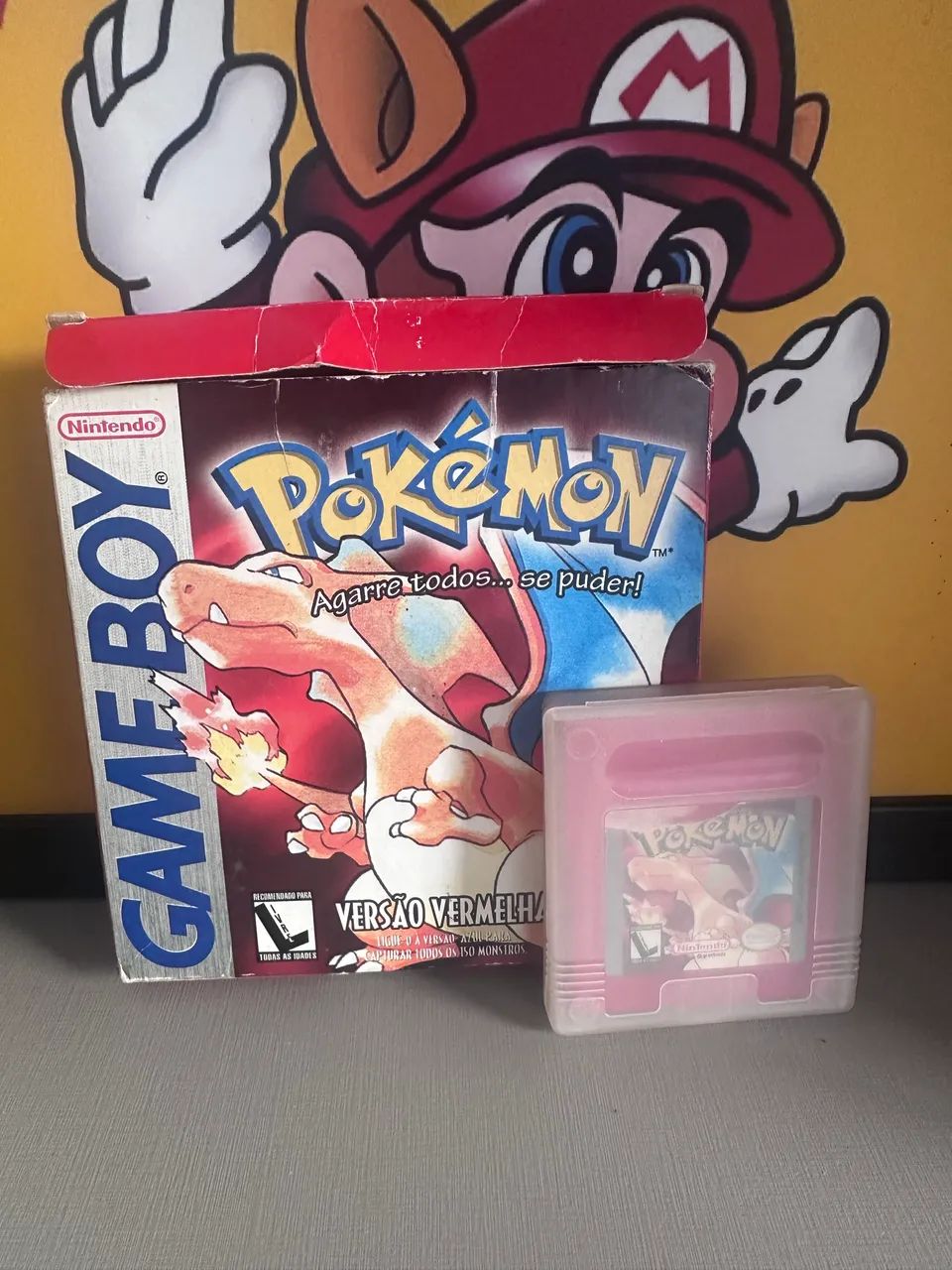 Pokémon Red Game boy gradiente caixa 