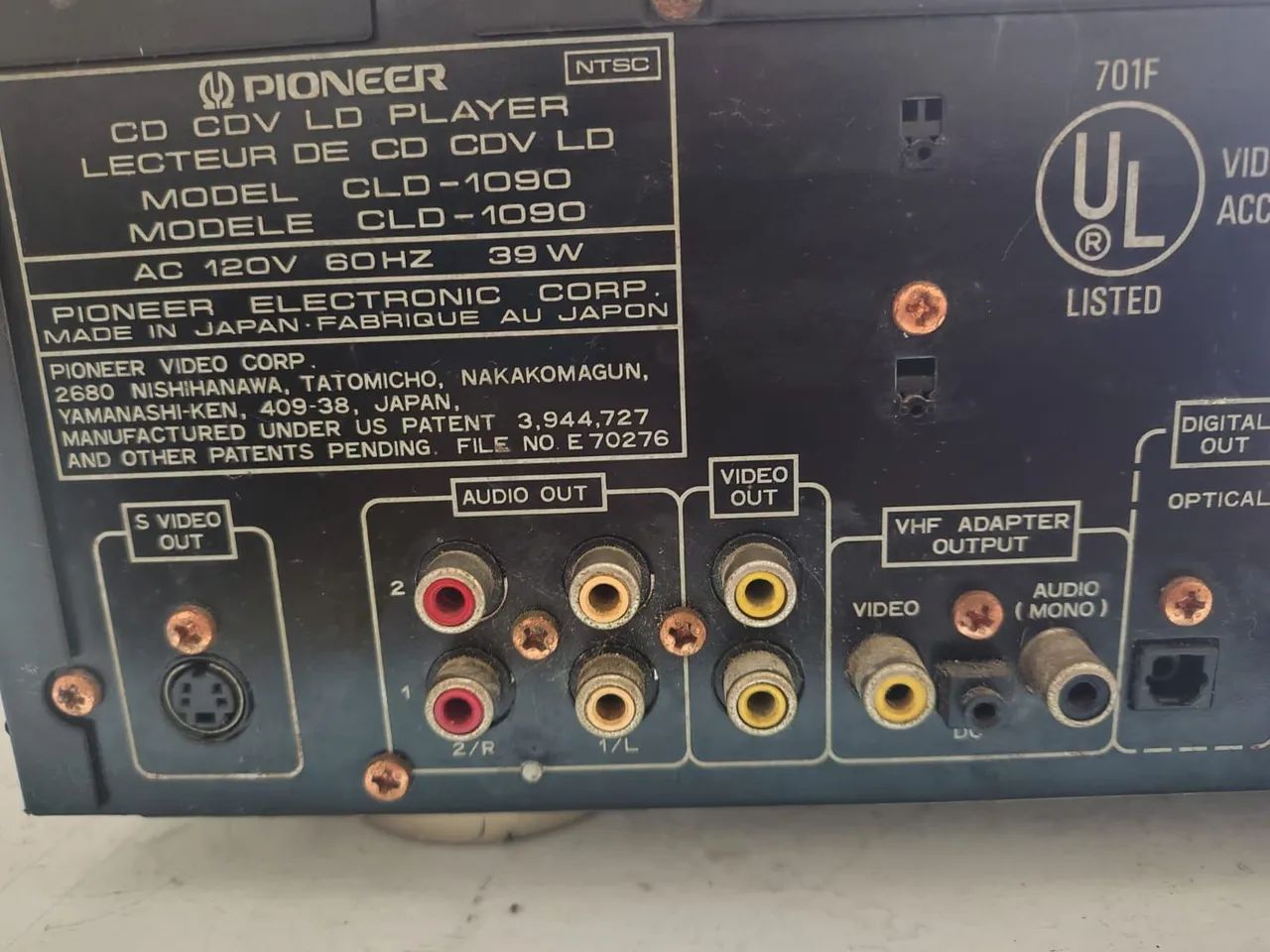 LaserDisc Pioneer CLD-1090 + Lote com 4 Filme c/controle LD - Funcionando 100% - Foto 5