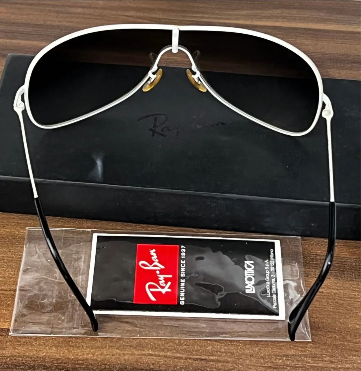 Óculos Ray-Ban Original RB3211 Shield Máscara Branco - Foto 4