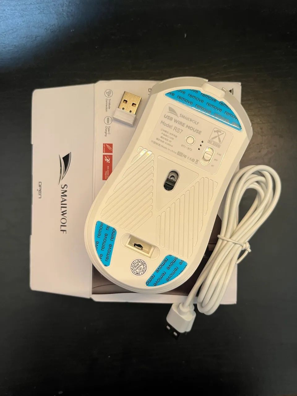 Mouse gamer sem fio smailwolf rs7 - Foto 3
