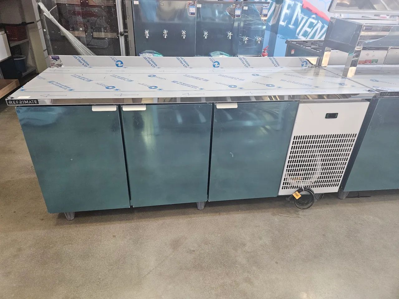 balcão de serviço refrigerado inox 2 metros - a pronta entrega 