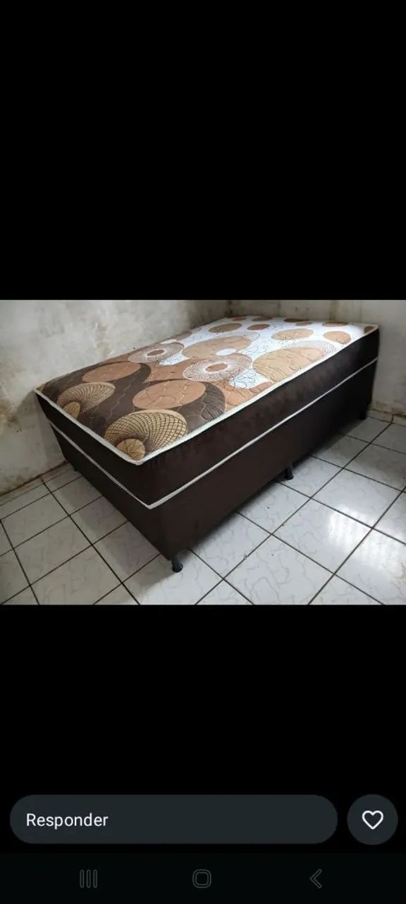 Cama Box casal molas enscadas, nova de fábrica 