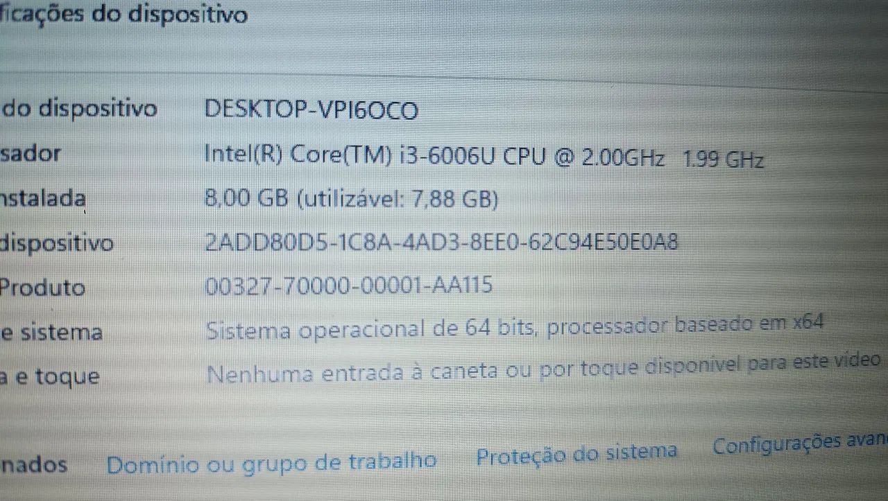 Notebook LENOVO CORE i3 6ª GERAÇÃO RAM 8GB HD 1TB  - Foto 3