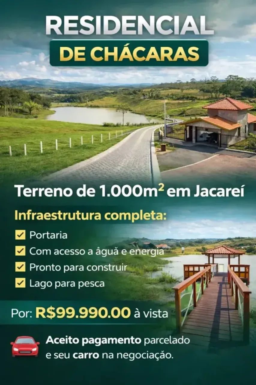 VENDO TERRENO EM JACAREI