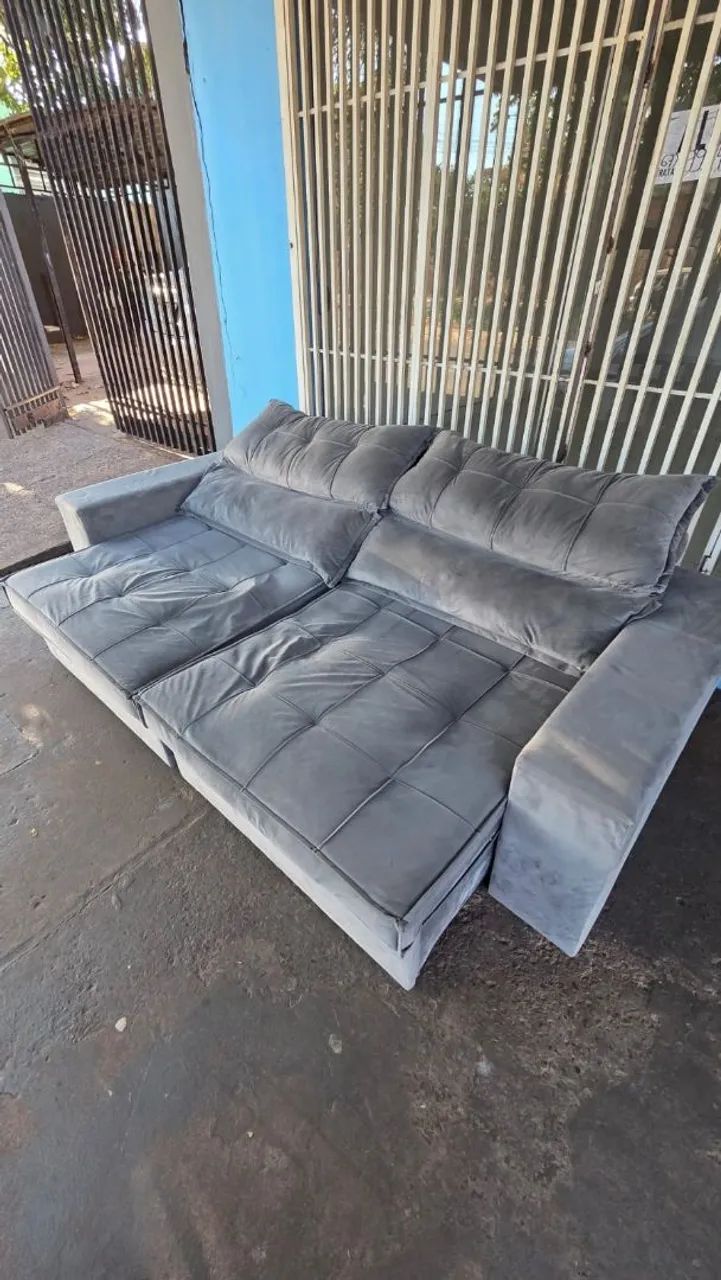 sofa retrátil e reclinável usado ( ENTREGA GRÁTIS ) - Foto 5