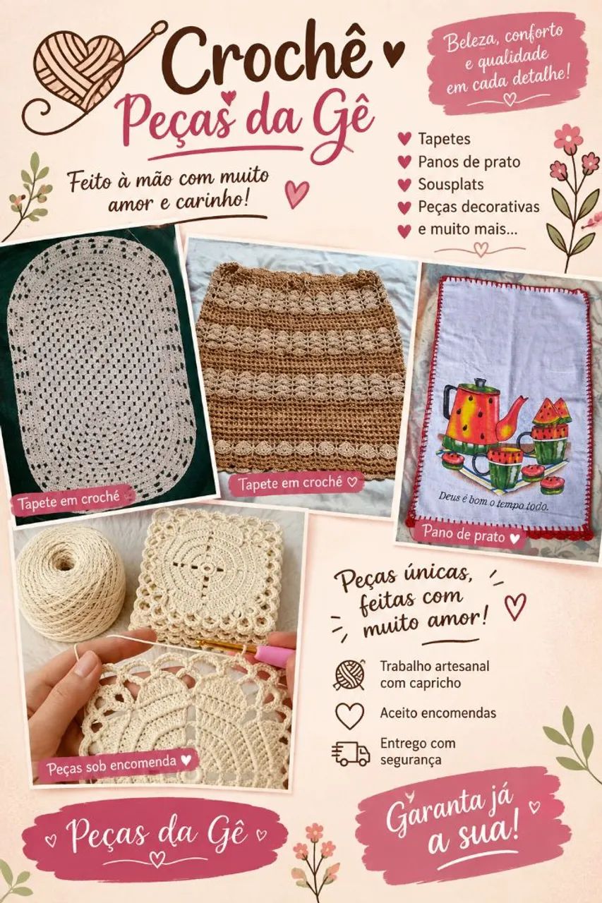 Peças em crochê 