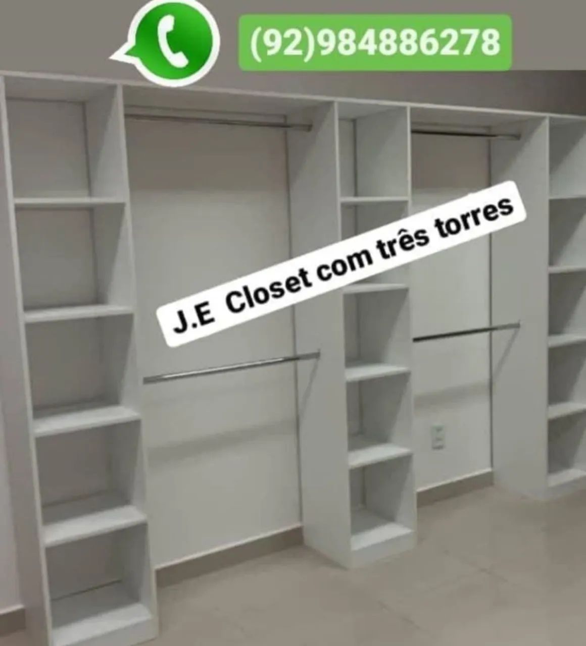 Closet de 3 torres vazada em mdf 