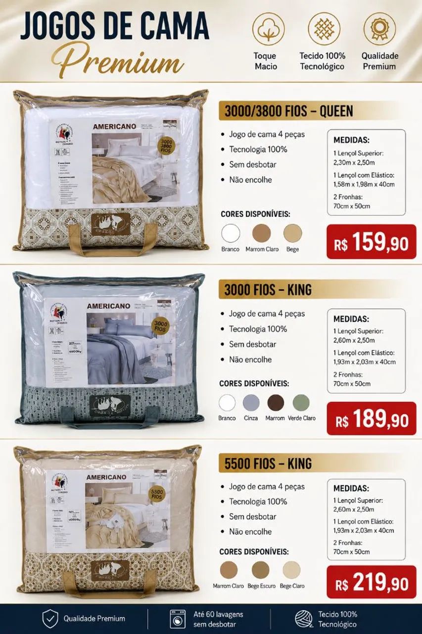 Roupa de Cama Premium