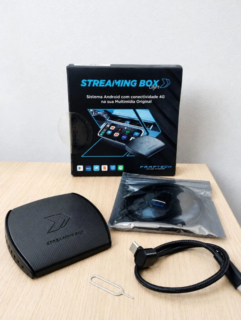 Streaming Box Light Faaftech 3GB RAM 32GB Android 4G CarPlay Original
