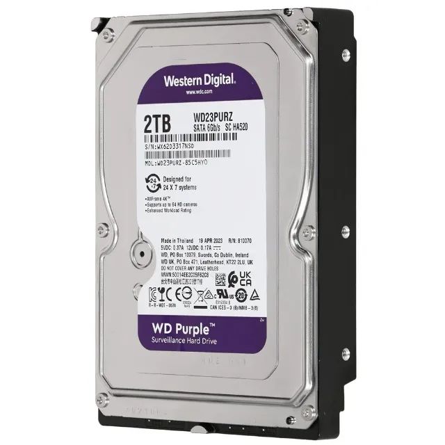 HD 2TB Wester Digital Purple WD23PURX Sata III - Novo c/ 1 ano de garantia - Nexo Store - Foto 2
