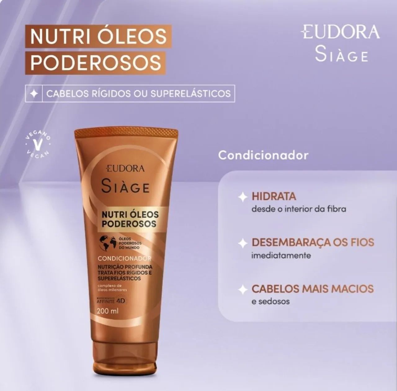 Condicionador Eudora Siage  Nutri óleos Poderosos  - Foto 2