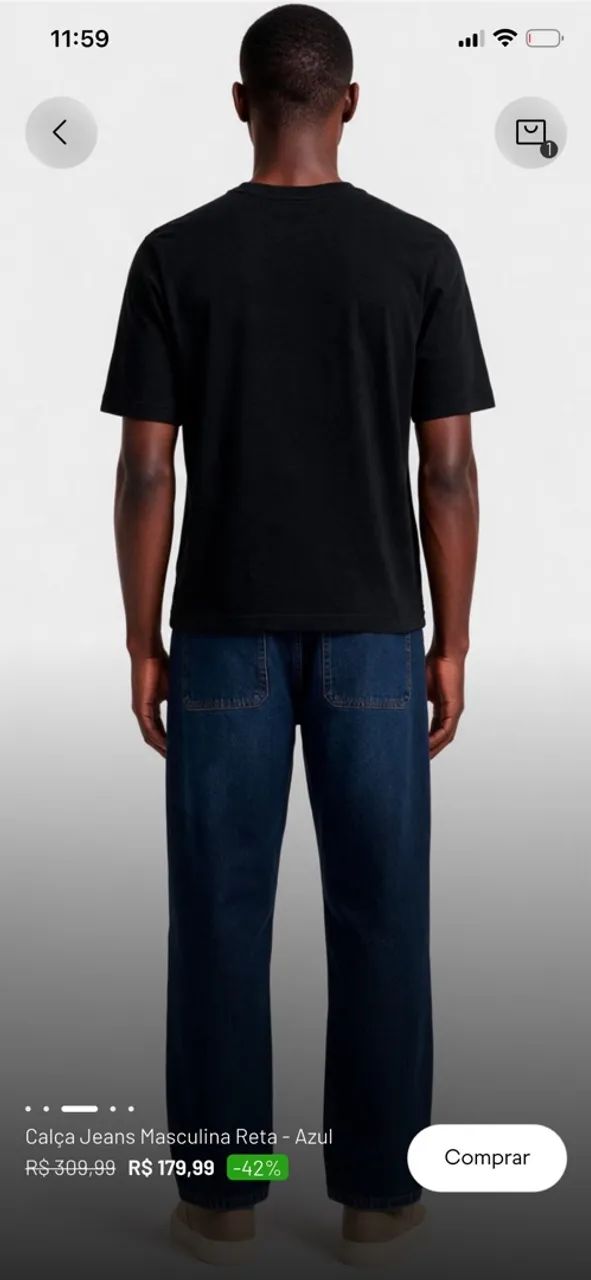 Calça Jeans Masculina N 44 - Foto 4