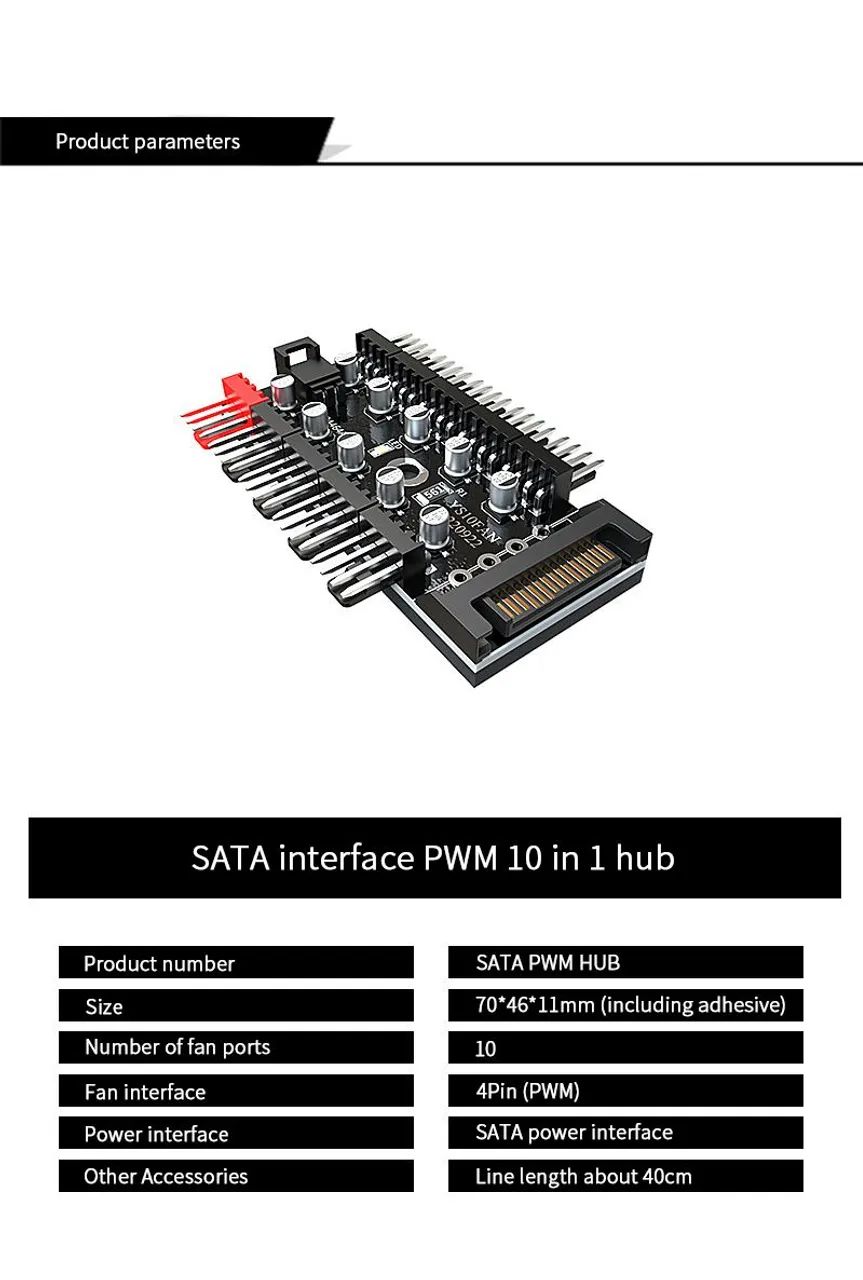 Hub pwm para 10 fans Teucer - Foto 3