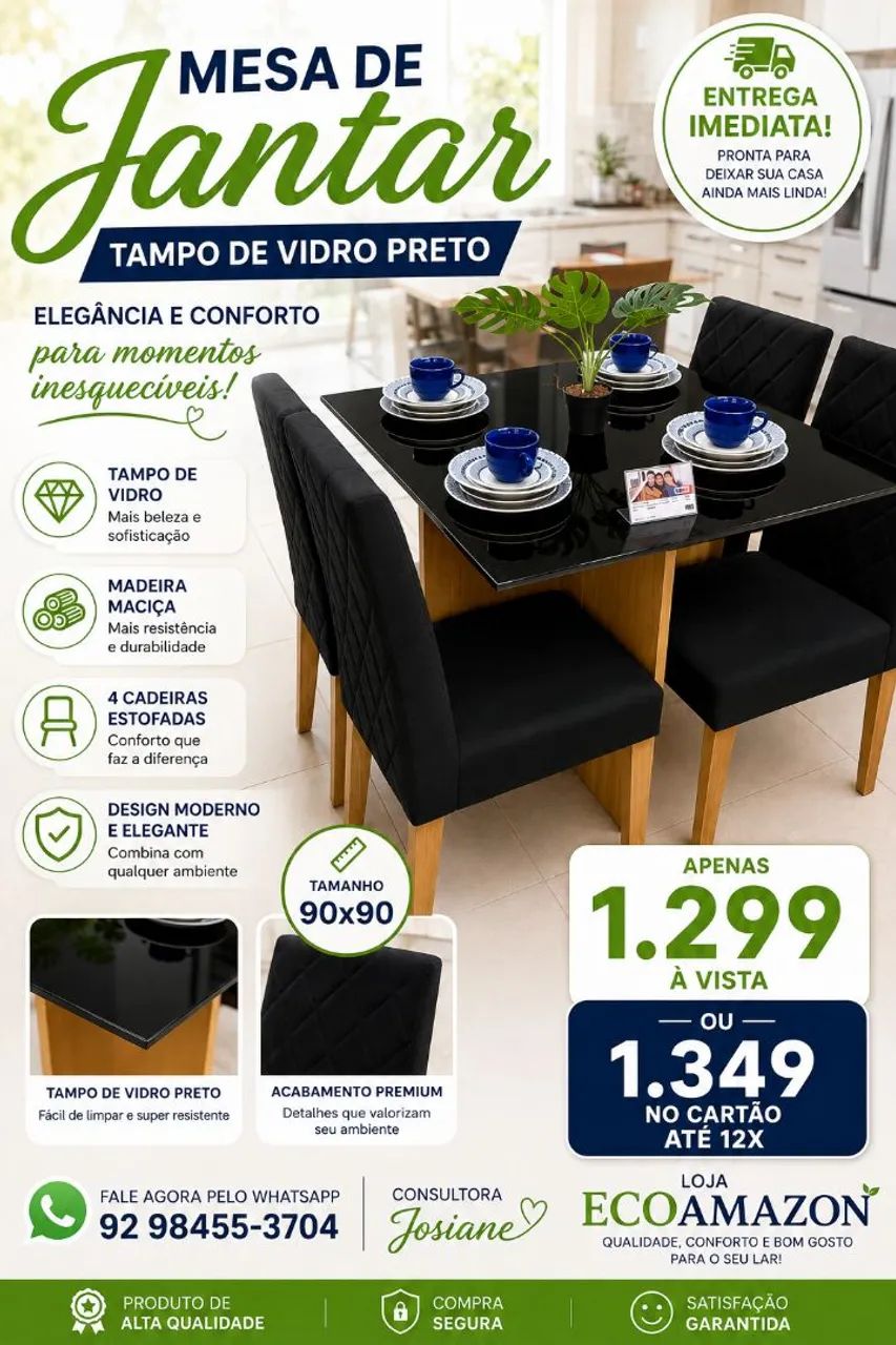 Mesa de jantar  /// mesa de jantar 4 lugares
