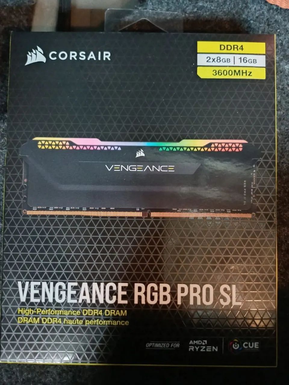 Memória ddr4 Corsair vengeance PRO RGB 16g 3600 CL16