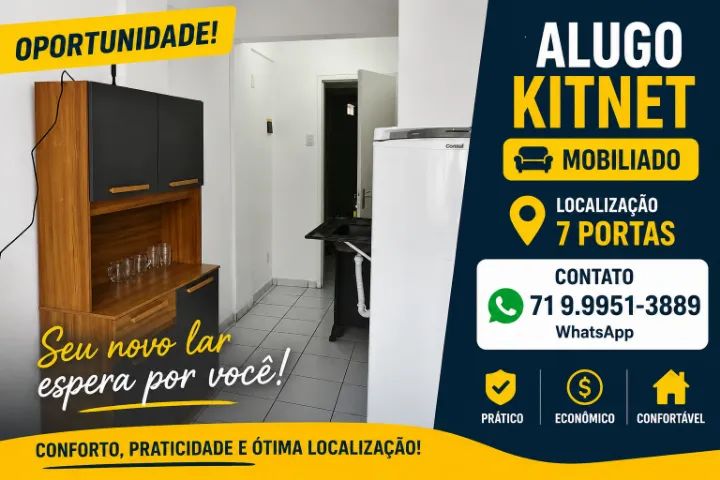 1 quarto Mobiliado Centro