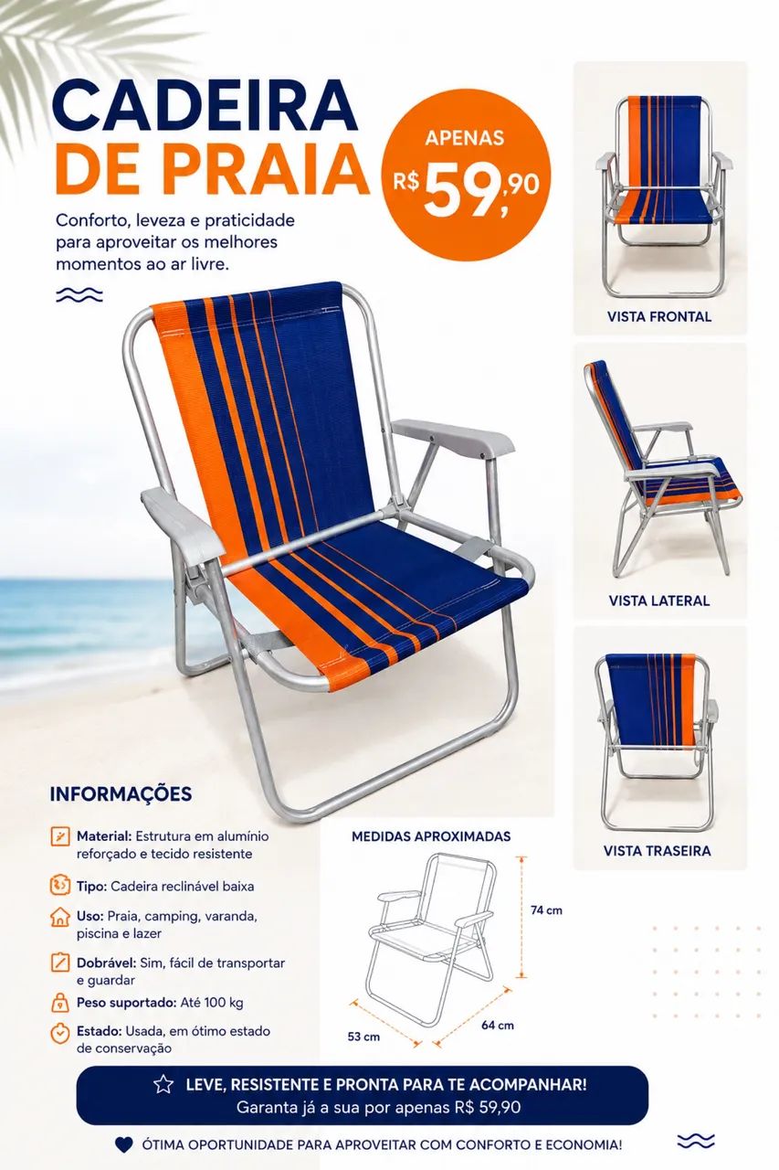 CADEIRA DE PRAIA 