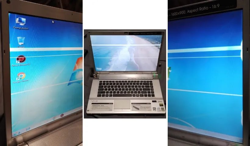 Cód.19) 1un. Notebook usado Sony Vaio PCG 3B2L tela com defeito - Foto 2