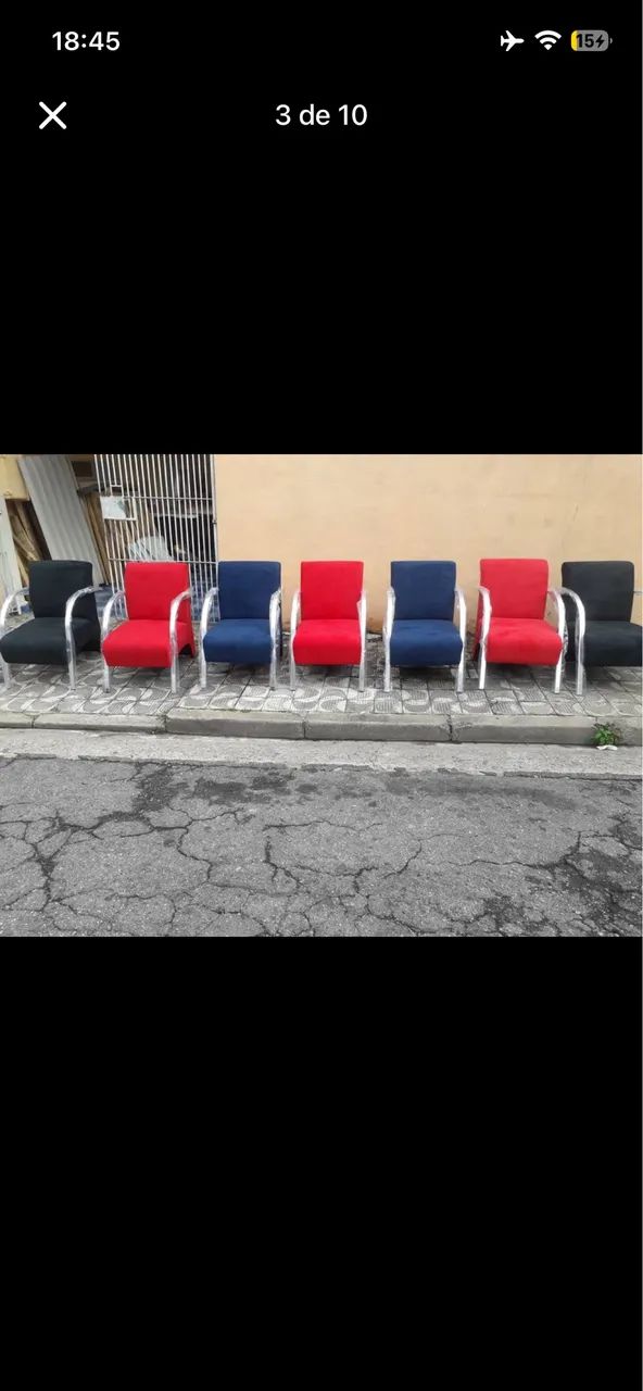 POLTRONAS BRAÇOS DE ALUMÍNIO, ATÉ 140kg, FABRICANTES PRÓPRIOS ( SÓ PAGA NA ENTREGA)! - Foto 5