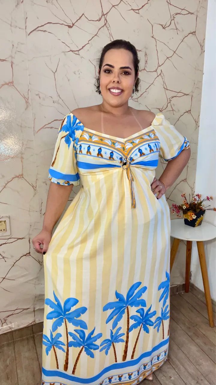 Vestido Flowers Plus Size