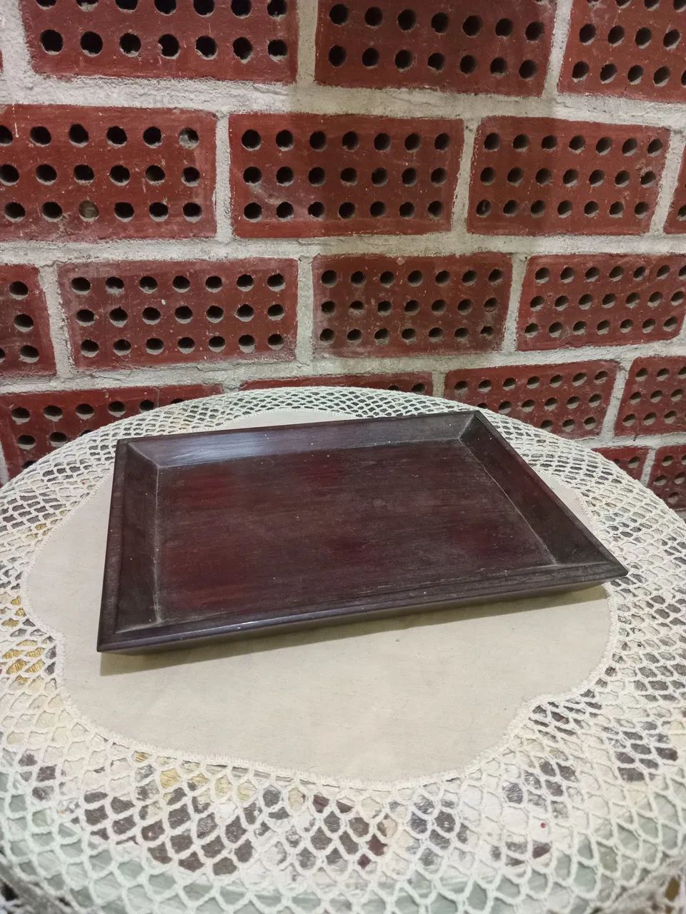 Bandeja de imbuia antiga 