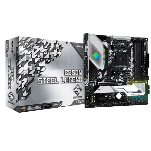 Placa-Mãe ASRock B550M Steel Legend, AMD AM4, Micro ATX - Peças de