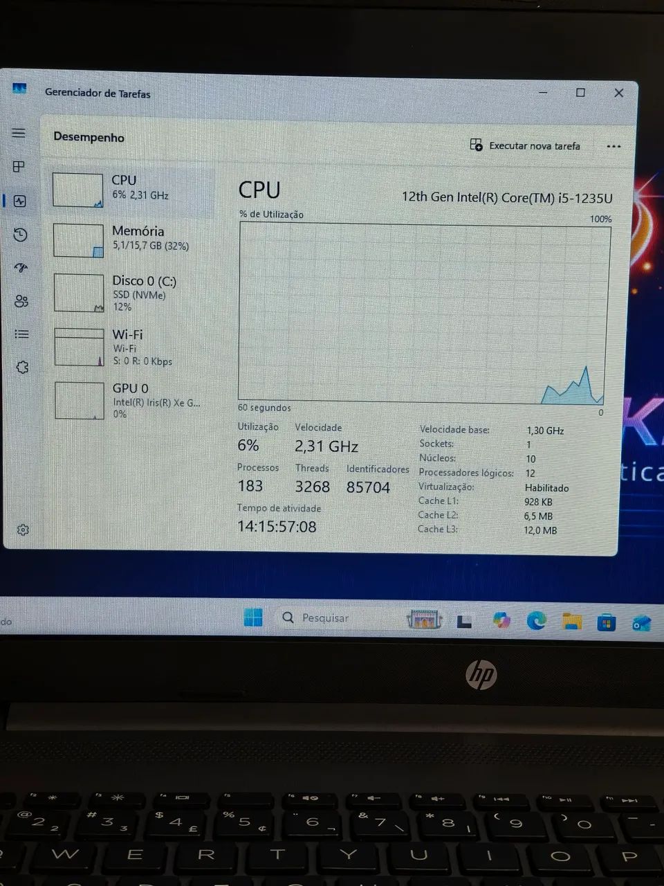 Notebook i5 12a geração 16gb ram ssd 512gb  - Foto 4