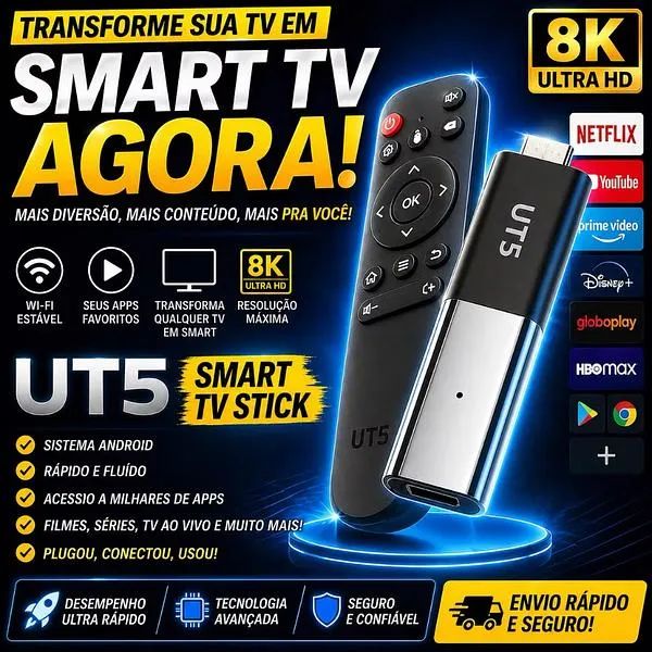 Tv Stick UT5 8K Android 10 Wifi 5G Bluetooth  - Foto 2