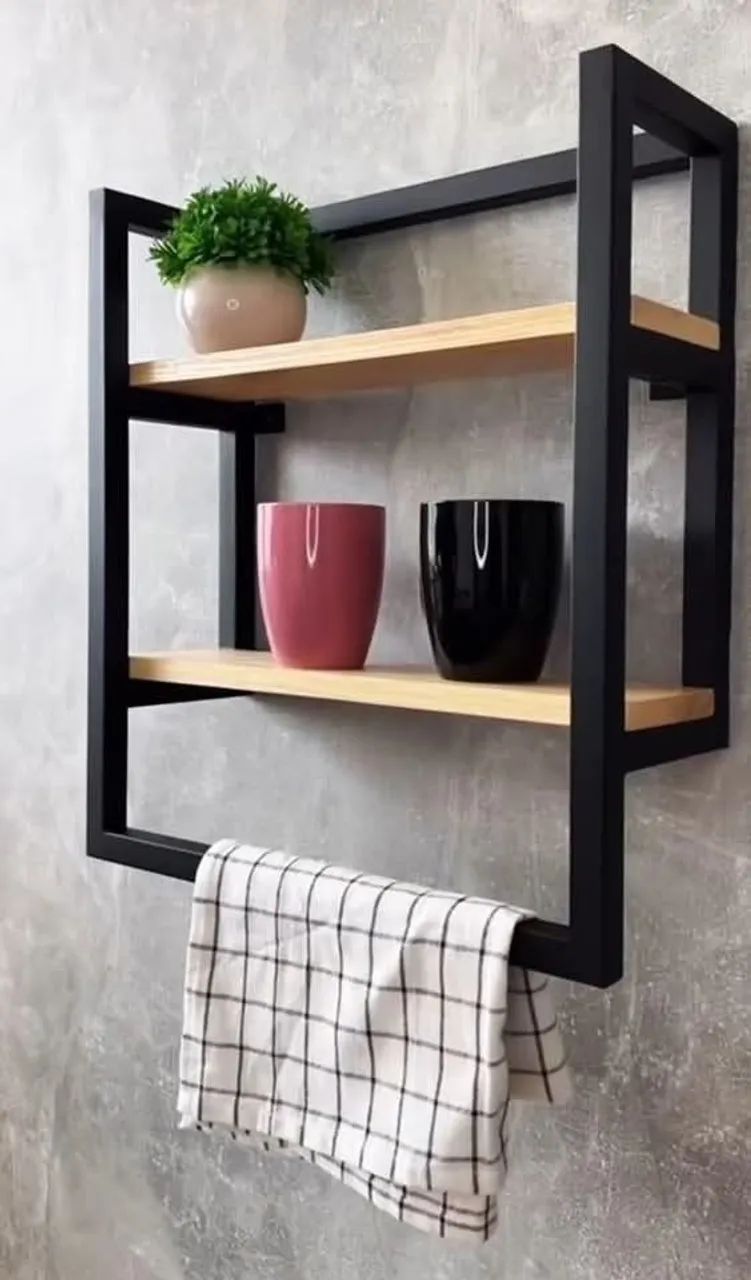 Bancada de Banheiro Industrial em Aço e Madeira - Sob Medida - Foto 6