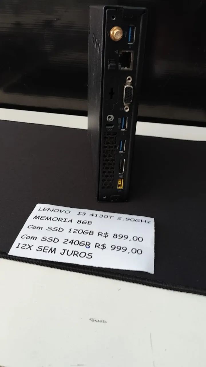 Mini Computador Lenovo I3 4130T 8GB SSD120 GB - Foto 2