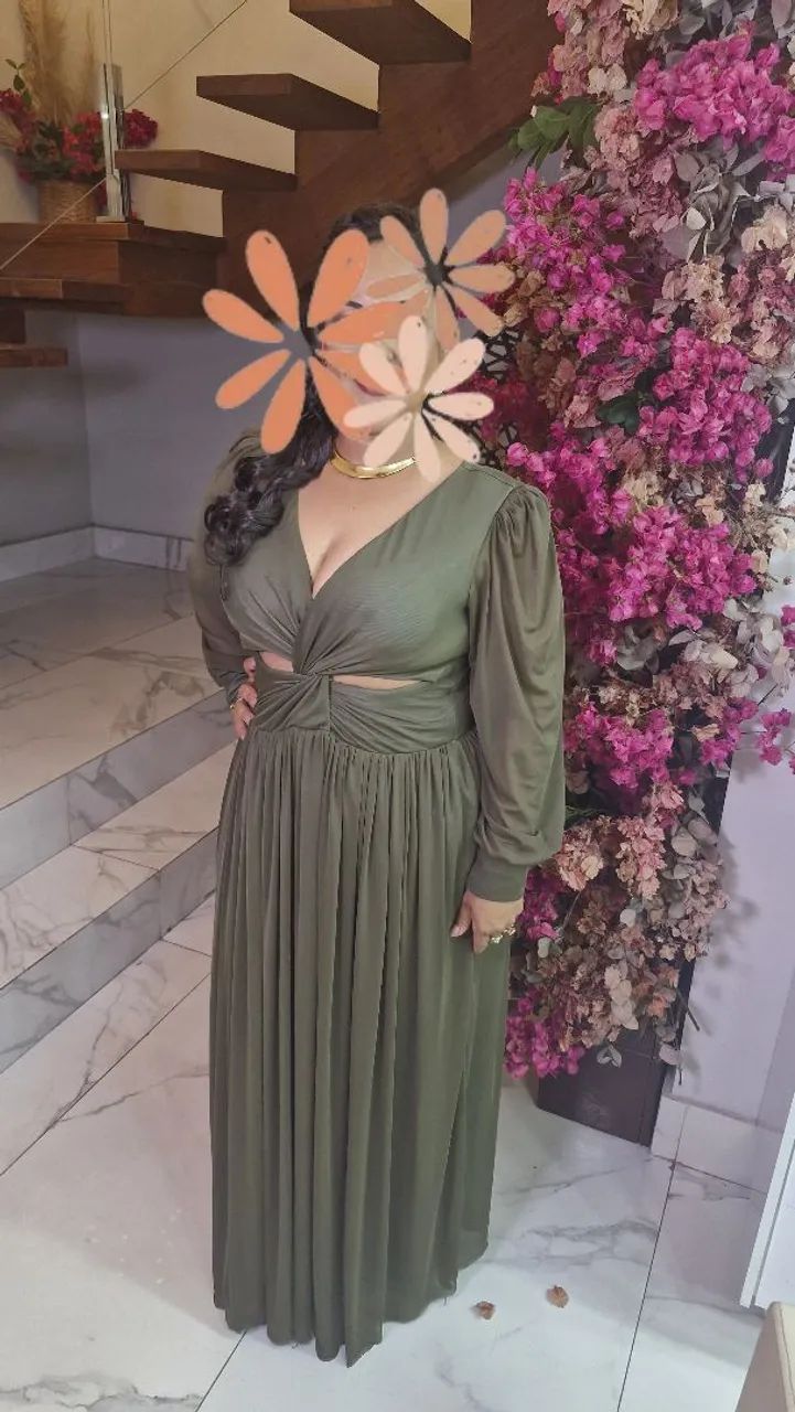 Vestido verde oliva